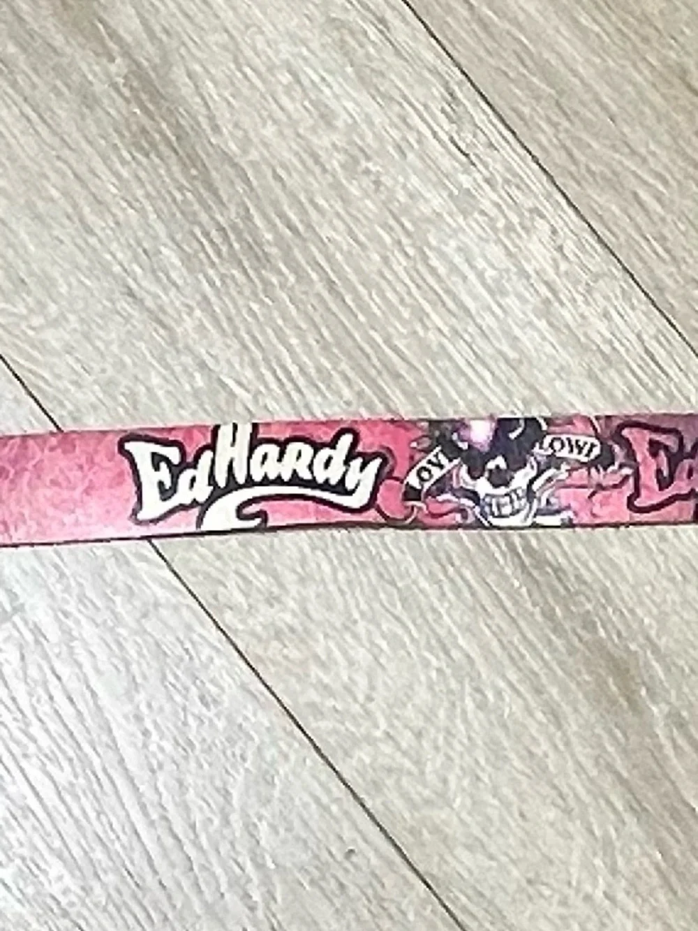 Vintage Ed Hardy “Love Kills Slowly” D Ring Leather Belt